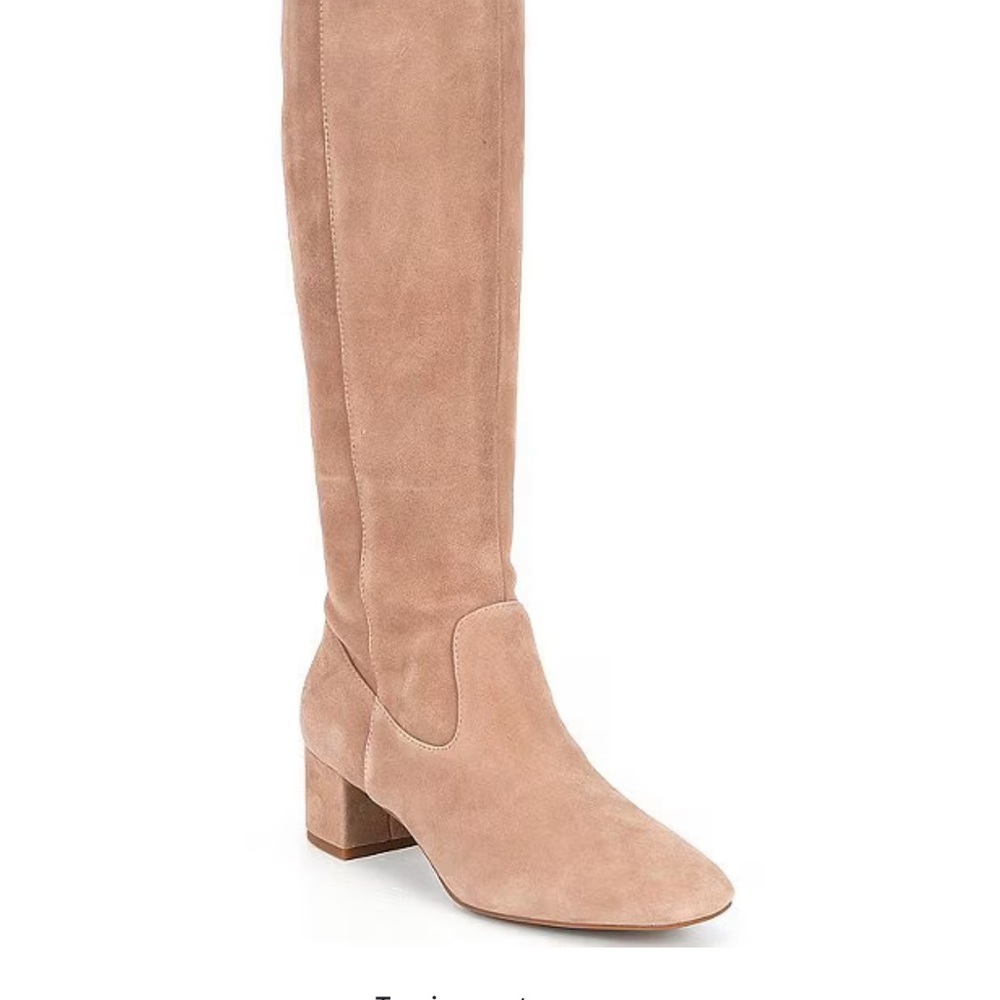 Alex Marie Beige Over the Knee Boots